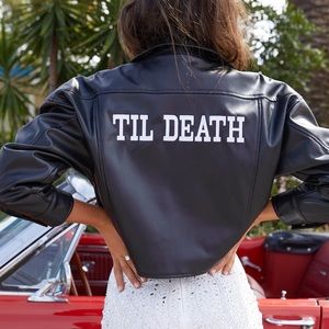 Vegan leather jacket